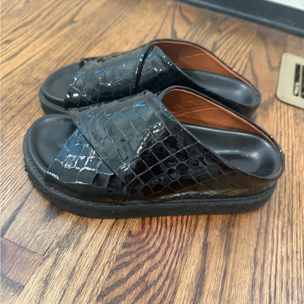 Ganni Python Chunky Sandals - Picture 2 of 3